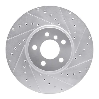 R1 Concepts EDZ-31137R Brake Rotor Drilled and Slotted Silver